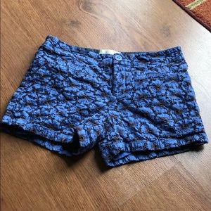 Blue Crochet Shorts
